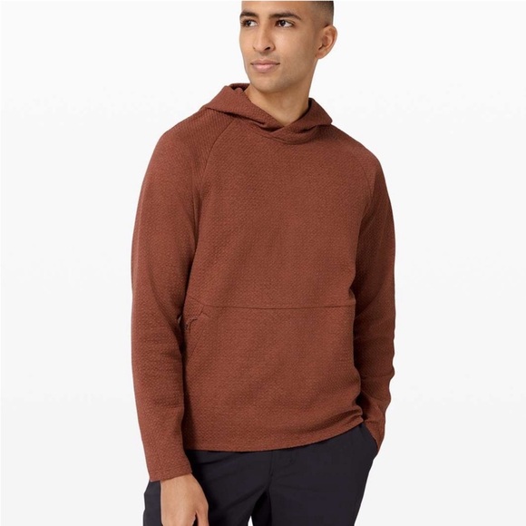 Lululemon Men's At Ease Hoodie Heathered Ancient Copper / Black Size XL